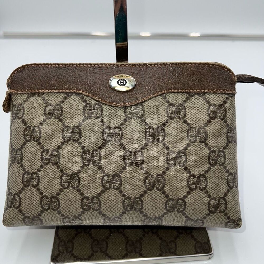Gucci Vintage Accessory Collection GG Supreme Canvas Cosmetic Pouch